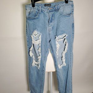 MOMOKROM Jeans Ripped - Light Blue -